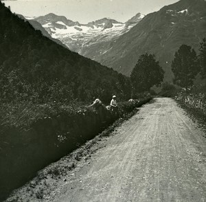 France Pyrenees Luchon Cirque du Lys old Possemiers Stereo Photo 1920