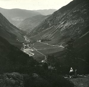 France Pyrenees Luchon Astau valley old Possemiers Stereo Photo 1920