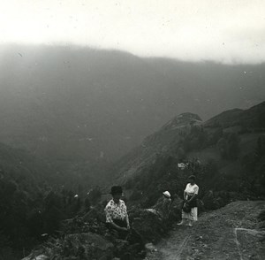 France Pyrenees Luchon la Burbe old Possemiers Stereo Photo 1920