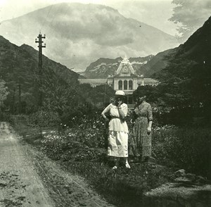 France Pyrenees Luchon Casino old Possemiers Stereo Photo 1920