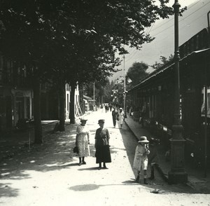 France Pyrenees Luchon Street Sylvie old Possemiers Stereo Photo 1920