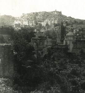 India Rajasthan Amber panorama Old Stereo Photo Kurt Boeck 1900