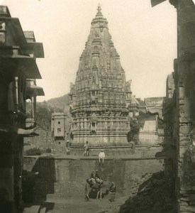 India Rajasthan Amber Temple Old Stereo Photo Kurt Boeck 1900