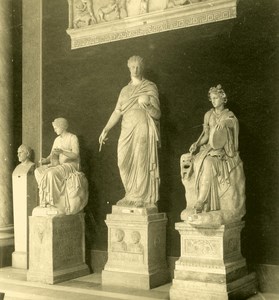 Italy Roma Vatican City Museum Sculpture Muse old NPG Stereo Photo 1900