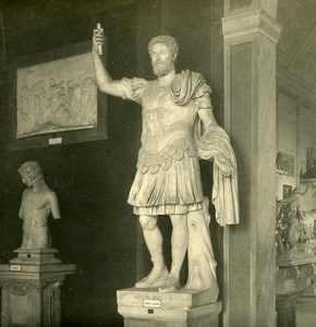 Italy Roma Vatican City Museum Sculpture Claudius old NPG Stereo Photo 1900