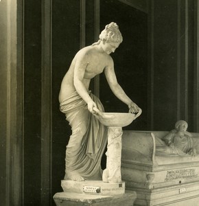 Italy Roma Vatican City Museum Sculpture nymph old NPG Stereo Photo 1900