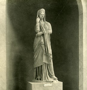 Italy Roma Vatican City Museum Sculpture Modesty old NPG Stereo Photo 1900