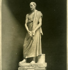 Italy Roma Vatican City Museum Sculpture Demostene old NPG Stereo Photo 1900