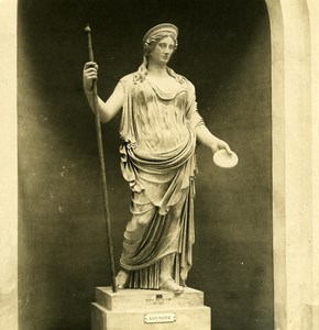 Italy Roma Vatican City Museum Sculpture Juno old NPG Stereo Photo 1900