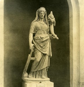 Italy Roma Vatican City Museum Sculpture Fortune old NPG Stereo Photo 1900