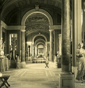 Italy Roma Vatican City Museum Sculpture Candelabra old NPG Stereo Photo 1900