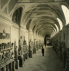 Italy Roma Vatican City Museum Sculpture Gallery old NPG Stereo Photo 1900