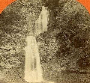 Switzerland Alpsaon Falls old Jullien Stereo Photo 1885