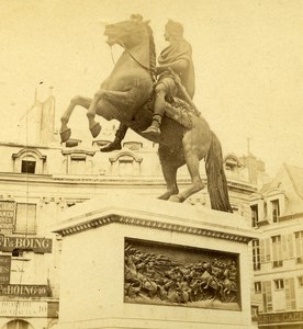 France Second Empire Paris Place of Victoty Old Stereo Photo 1868