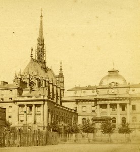France Second Empire Paris Law Court Old Stereo Photo 1868