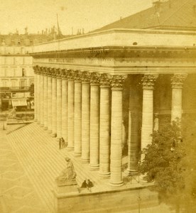 France Second Empire Paris Exchange Old Stereo Photo 1868