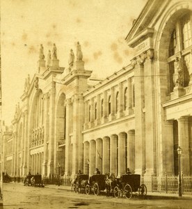 France Second Empire Paris North Railway Station Old Stereo Photo 1868
