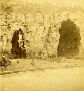 France Second Empire Paris Buttes Chaumont Old Stereo Photo 1868