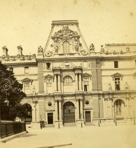 France Second Empire Paris Louvre Old Stereo Photo 1868
