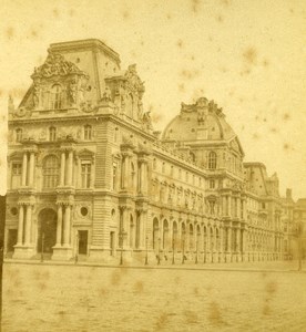 France Second Empire Paris Louvre Old Stereo Photo 1868