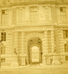 France Second Empire Paris Louvre Wicket of Emperor Old Stereo Photo 1868