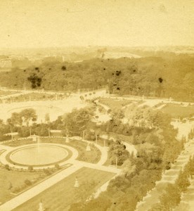 France Second Empire Paris Tuileries Garden Side Old Stereo Photo 1868