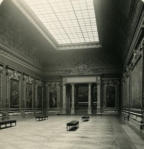 France Paris Louvre Museum Room Painting Old NPG Stereo Photo 1900