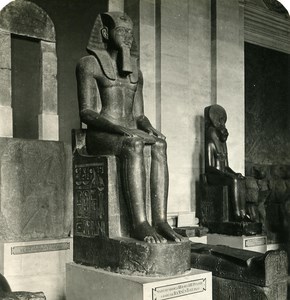 France Paris Louvre Museum Sculpture Ramses II Old NPG Stereo Photo 1900