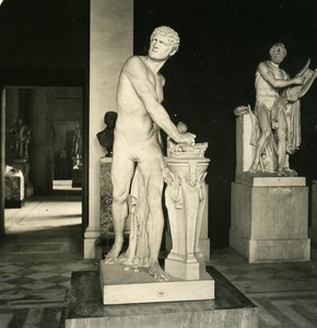 Paris Louvre Museum Sculpture Scaevola by Deseine Old NPG Stereo Photo 1900