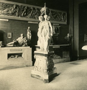 Paris Louvre Museum Sculpture Three Graces by Pilon Old NPG Stereo Photo 1900