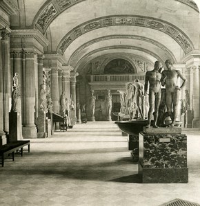 France Paris Louvre Museum Sculpture Room Cariatydes Old NPG Stereo Photo 1900