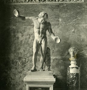 France Paris Louvre Museum Sculpture Dancing Satyr Old NPG Stereo Photo 1900