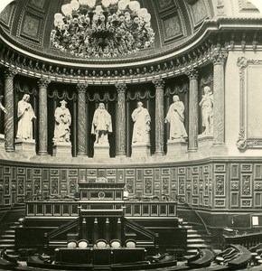 Paris Museum Luxembourg Senate Chamber Old NPG Stereo Photo 1900