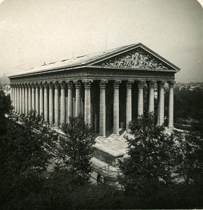 France Paris Church of la Madeleine Old NPG Stereo Photo 1900