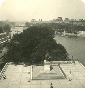 France Paris Panorama Old NPG Stereo Photo 1900