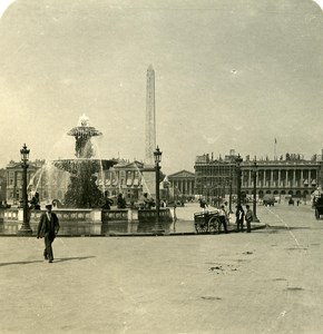 France Paris Place of Concorde Old NPG Stereo Photo 1900