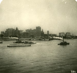 USA New York Panorama Old NPG Stereo Photo 1900