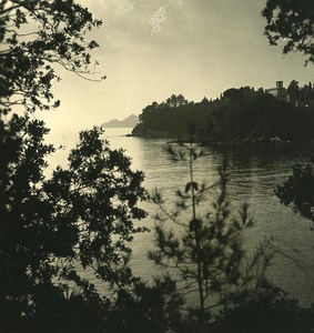 Italy Liguria Riviera Rapallo S Michele di Pagana Old NPG Stereo Photo 1900