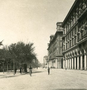 Italy Roma Vittorio Emanuele Square Old NPG Stereo Photo 1900