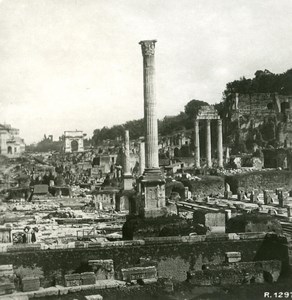 Italy Roma Foro Romano Old NPG Stereo Photo 1900