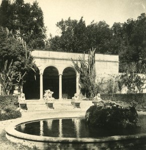 Italy Roma Villa Borghese Garden Old NPG Stereo Photo 1900