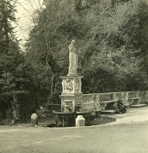 Italy Roma Villa Borghese Gardens Detail Old NPG Stereo Photo 1900