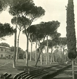 Italy Roma Villa Borghese Gardens Detail Old NPG Stereo Photo 1900