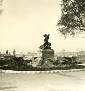 Italy Roma Pincio Panorama Old NPG Stereo Photo 1900