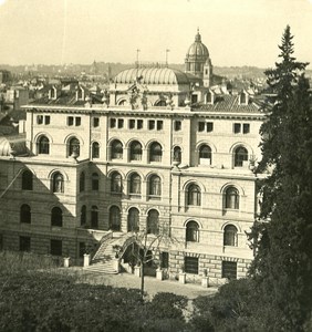 Italy Roma Scuola del Carissimi Old NPG Stereo Photo 1900