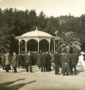 Italy Roma Music Concert at Pincio Old NPG Stereo Photo 1900