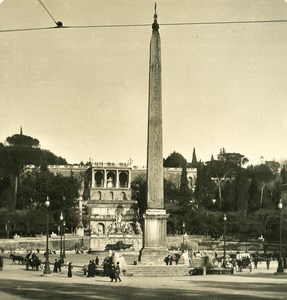 Italy Roma Pincio Facade Old NPG Stereo Photo 1900