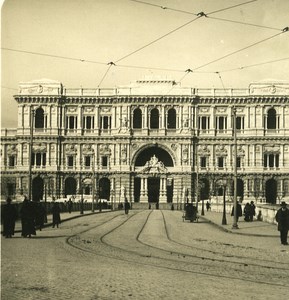 Italy Roma Law Court Facade Old NPG Stereo Photo 1900