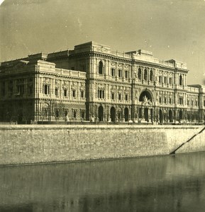 Italy Roma Law Court Facade Old NPG Stereo Photo 1900