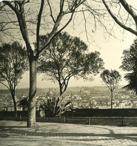 Italy Roma Panorama of Gianicolo Old NPG Stereo Photo 1900